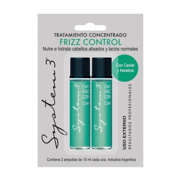 Blister x 2 Ampollas Frizz Control System3 Anti Frizz Apto Metodo Curly