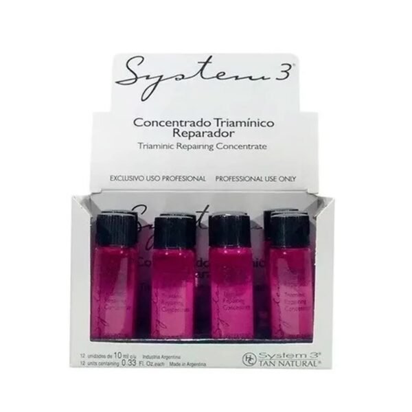 Caja 12 Ampollas Concentrado Triamínico System3 Reparador