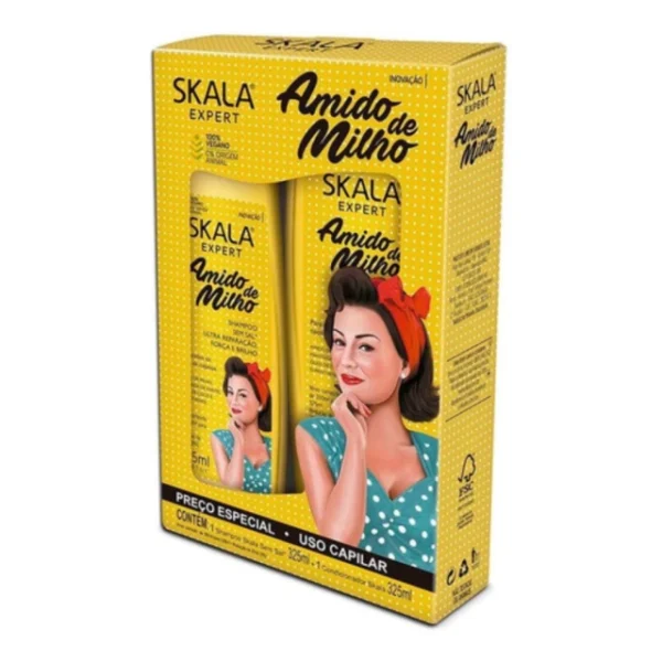 Set Skala Shampoo + Acondicionador Amido de Milho 325ml c/u