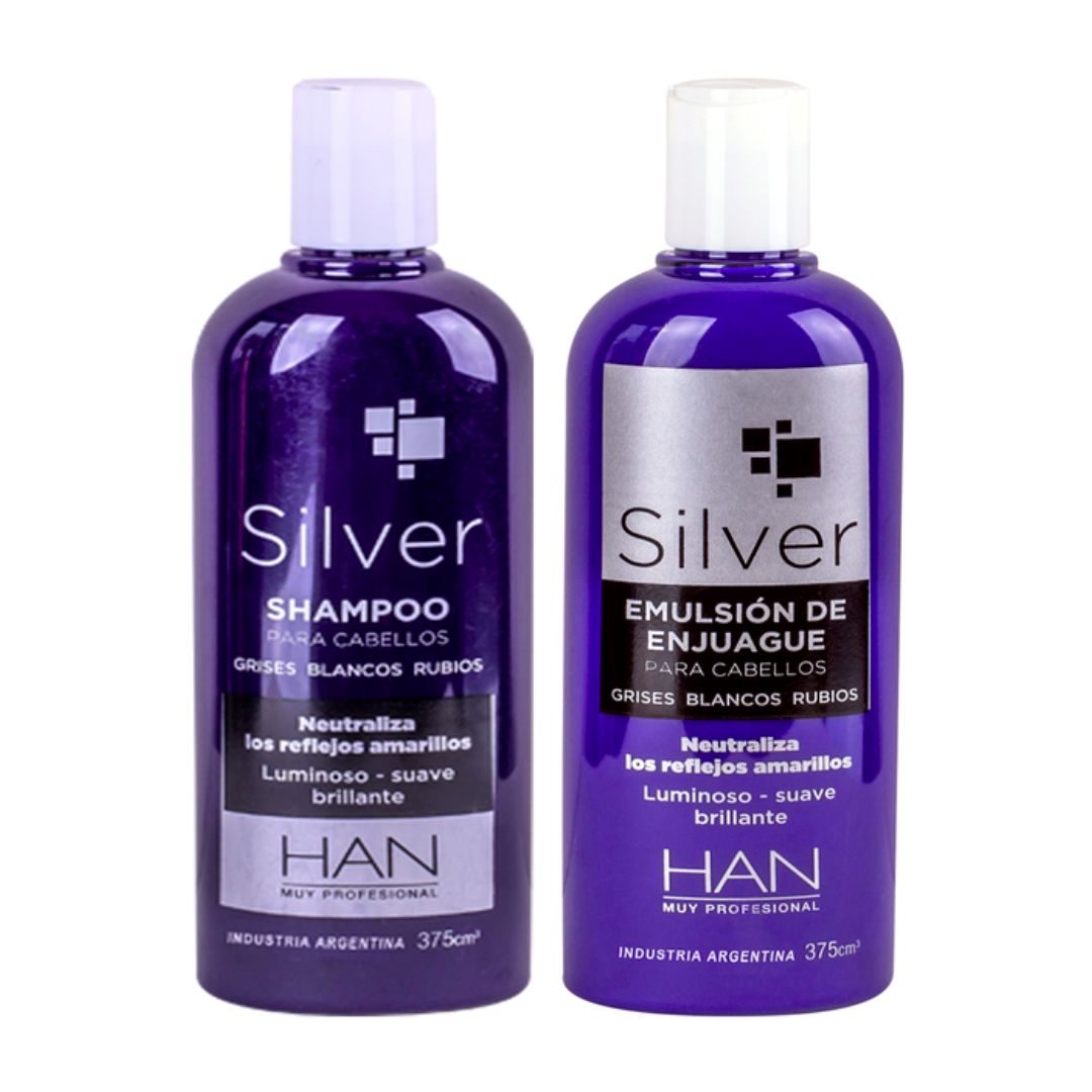 Set Matizador HAN Profesional Silver Violeta 375ml c/u