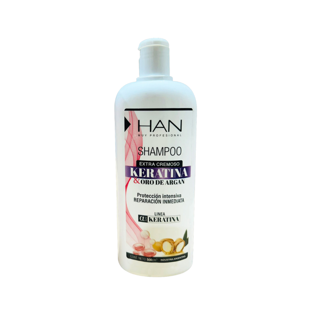 Shampoo HAN Keratina y Argán 500ml