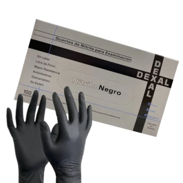 Caja de Guantes de Nitrilo Negro x 100
