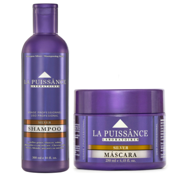 Kit La Puissance Silver Talla Chica Matizador Violeta