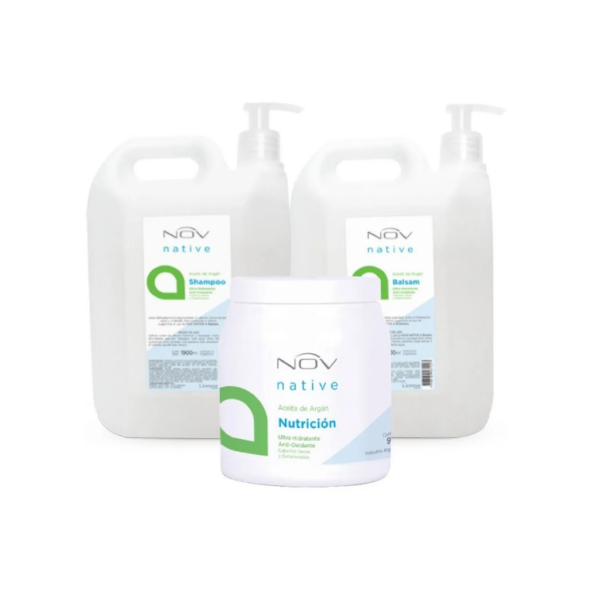 Set Completo NOV Argan Shampoo + Acondicionador + Máscara