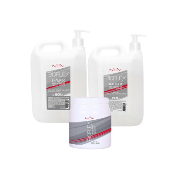 Set Completo NOV BioPlex con PLEX Integrado Shampoo + Acondicionador + Máscara