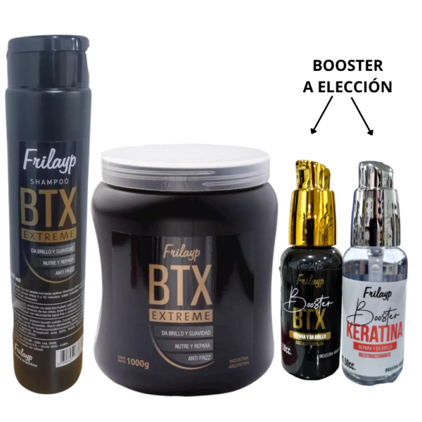 Set FRILAYP BTX Botox Extreme Talla Grande + Serum Booster BTX  o Keratina 50ml